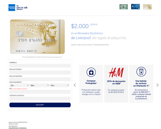 American Express Tarjeta de Crédito y servicio