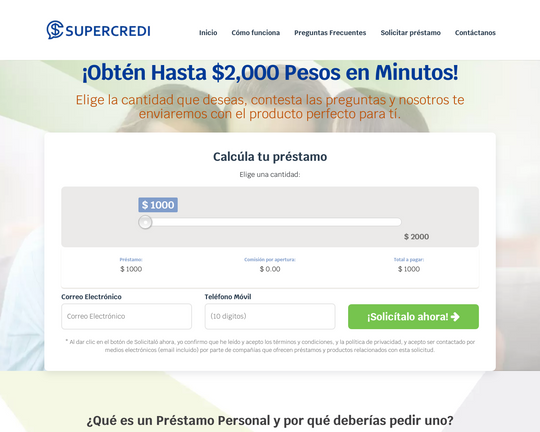 Prestamos Personales con Super Credi